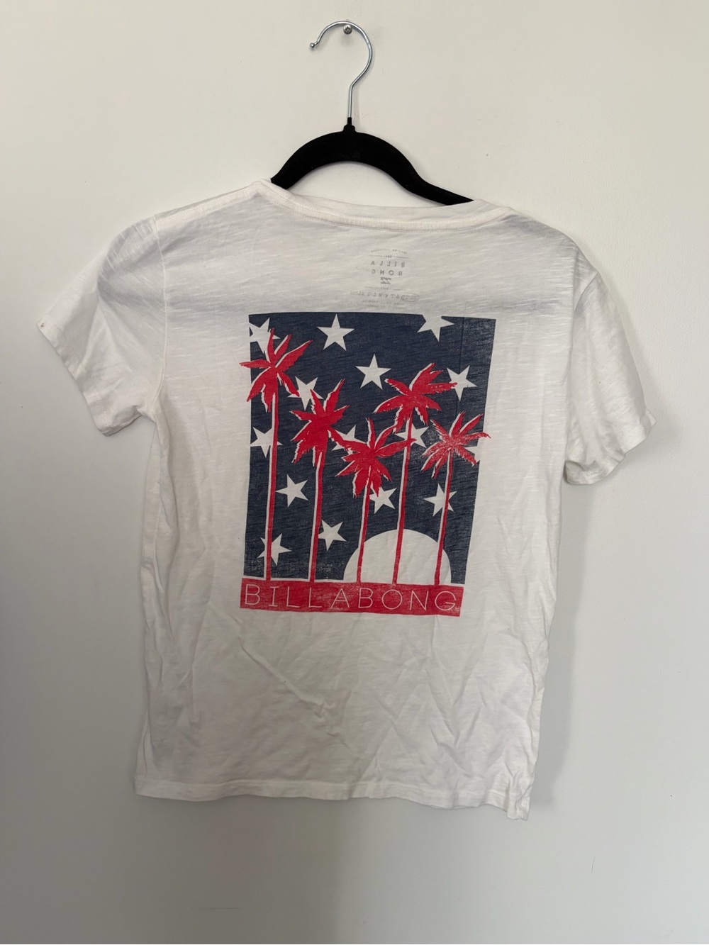 Billabong white graphic t-shirt - XS